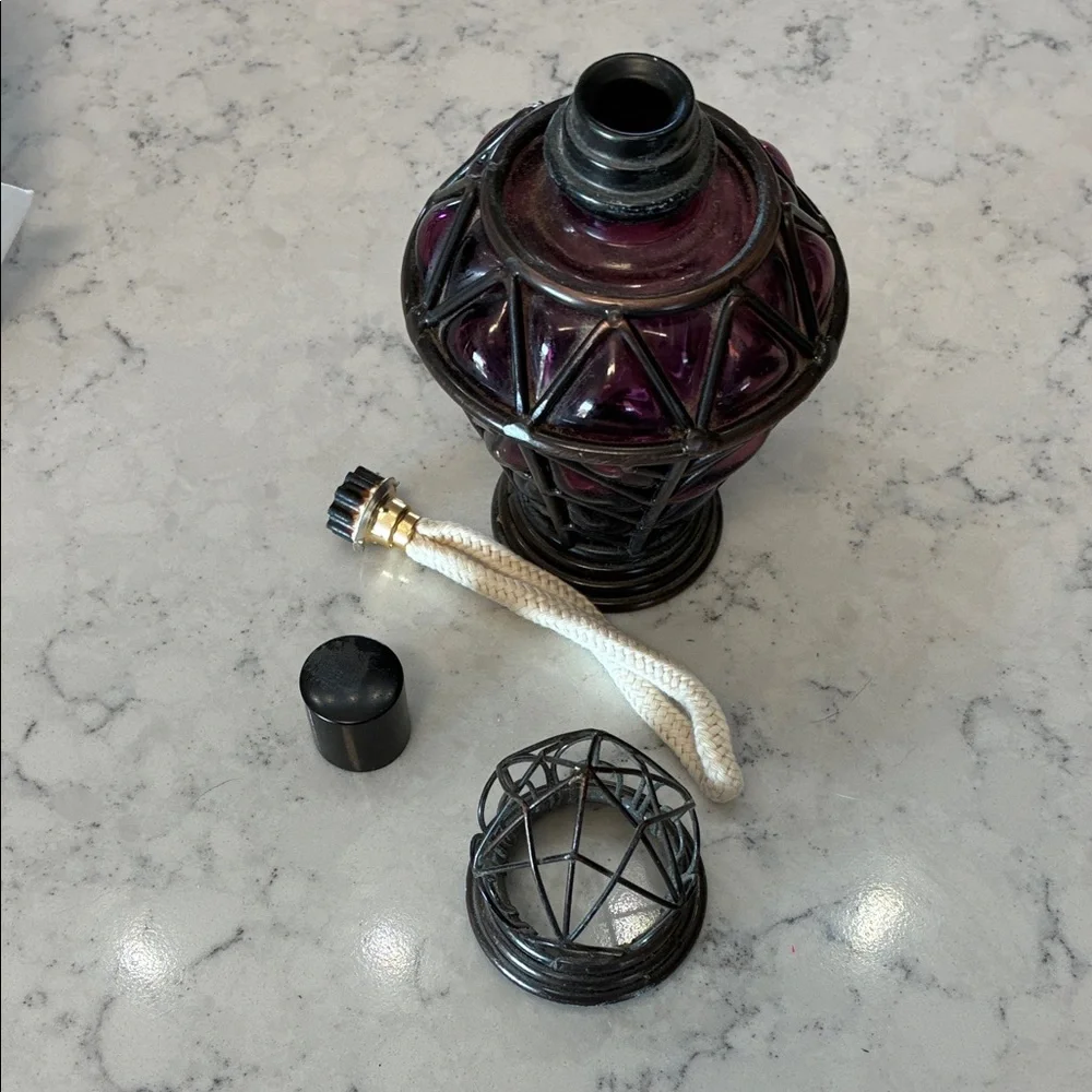 Elegant Purple Glass Lantern